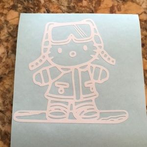 Snowboarding vinyl decal